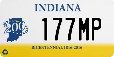 IN license plate 177MP