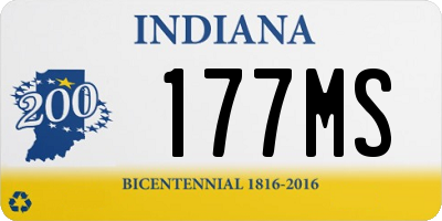 IN license plate 177MS