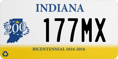 IN license plate 177MX