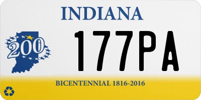 IN license plate 177PA