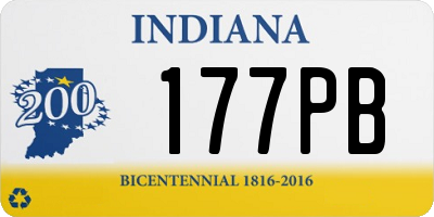 IN license plate 177PB