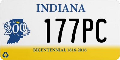 IN license plate 177PC