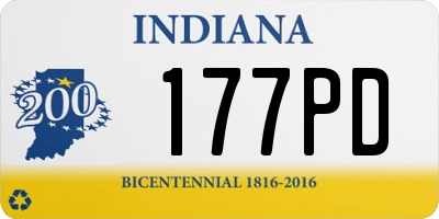 IN license plate 177PD