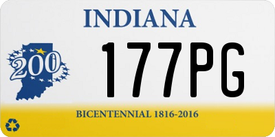 IN license plate 177PG