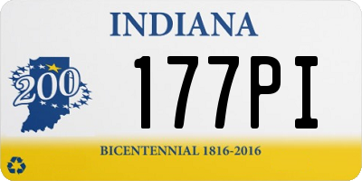 IN license plate 177PI