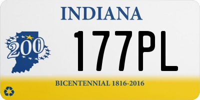 IN license plate 177PL