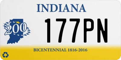 IN license plate 177PN