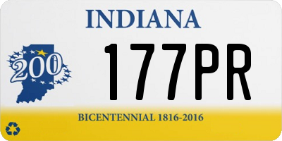 IN license plate 177PR