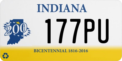 IN license plate 177PU