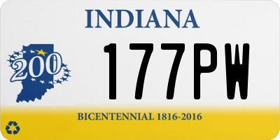 IN license plate 177PW