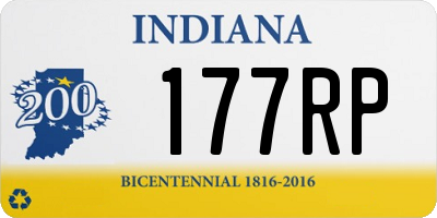 IN license plate 177RP