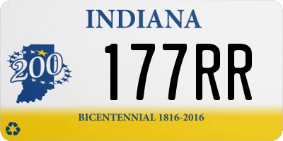 IN license plate 177RR