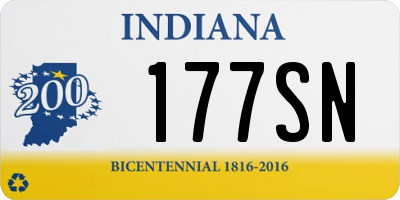 IN license plate 177SN