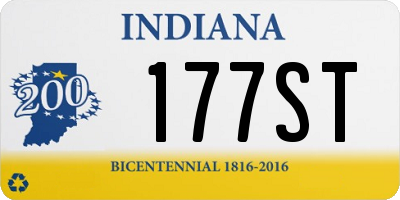 IN license plate 177ST