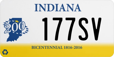 IN license plate 177SV