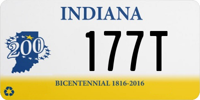 IN license plate 177T