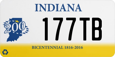 IN license plate 177TB