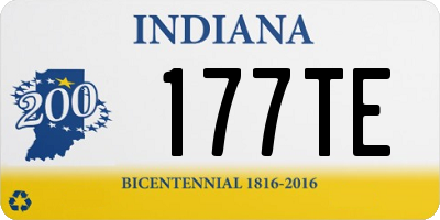 IN license plate 177TE