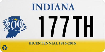 IN license plate 177TH