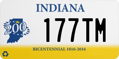 IN license plate 177TM