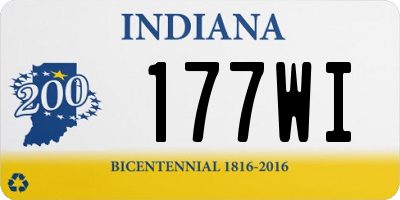 IN license plate 177WI