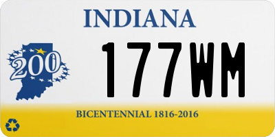 IN license plate 177WM