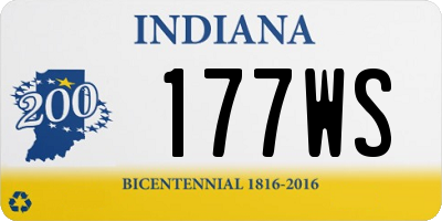 IN license plate 177WS