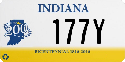 IN license plate 177Y