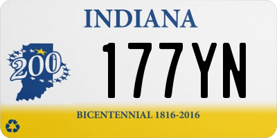 IN license plate 177YN
