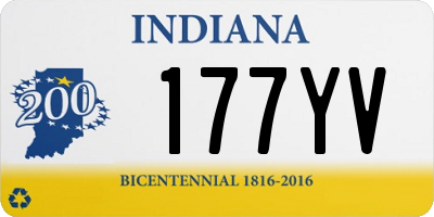 IN license plate 177YV