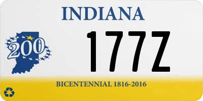 IN license plate 177Z