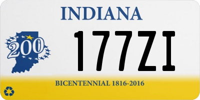 IN license plate 177ZI