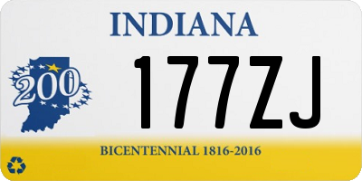 IN license plate 177ZJ