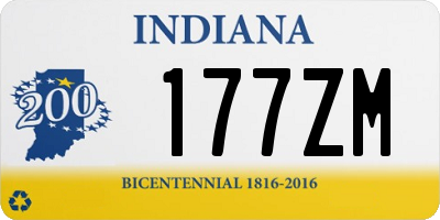 IN license plate 177ZM