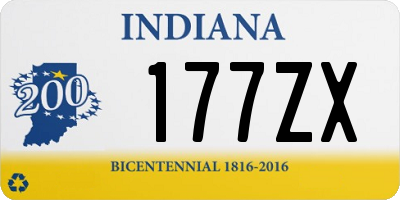 IN license plate 177ZX