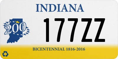 IN license plate 177ZZ