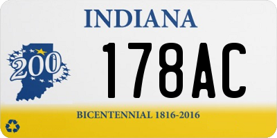 IN license plate 178AC