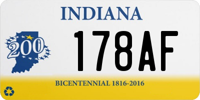 IN license plate 178AF