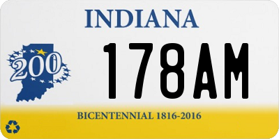 IN license plate 178AM