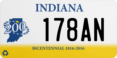 IN license plate 178AN