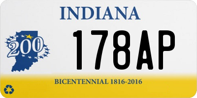 IN license plate 178AP