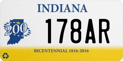 IN license plate 178AR