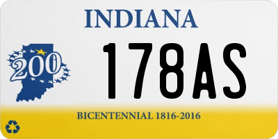 IN license plate 178AS