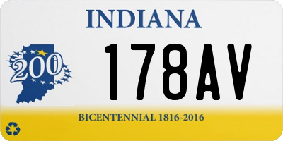 IN license plate 178AV