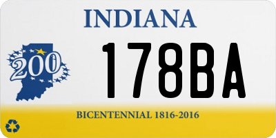 IN license plate 178BA