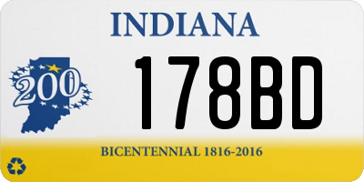 IN license plate 178BD