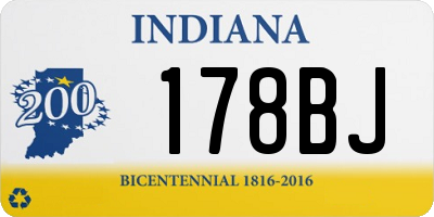 IN license plate 178BJ