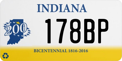 IN license plate 178BP