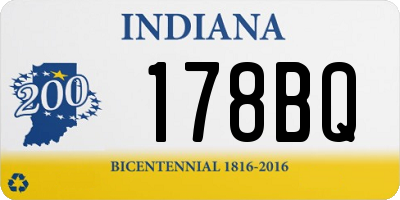 IN license plate 178BQ