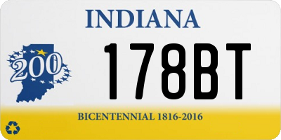 IN license plate 178BT